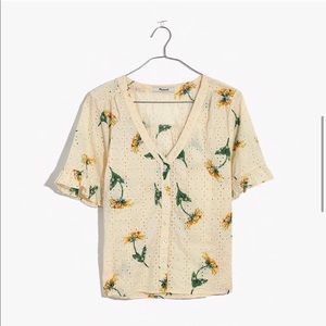 Madewell Eyelet Village Ruffle-Sleeve